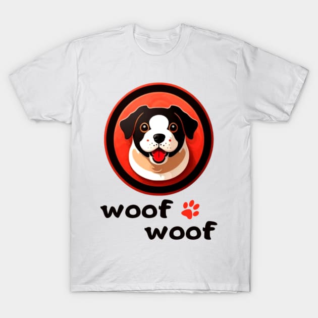 Woof-woof Cute Dog T-Shirt by Sugarori